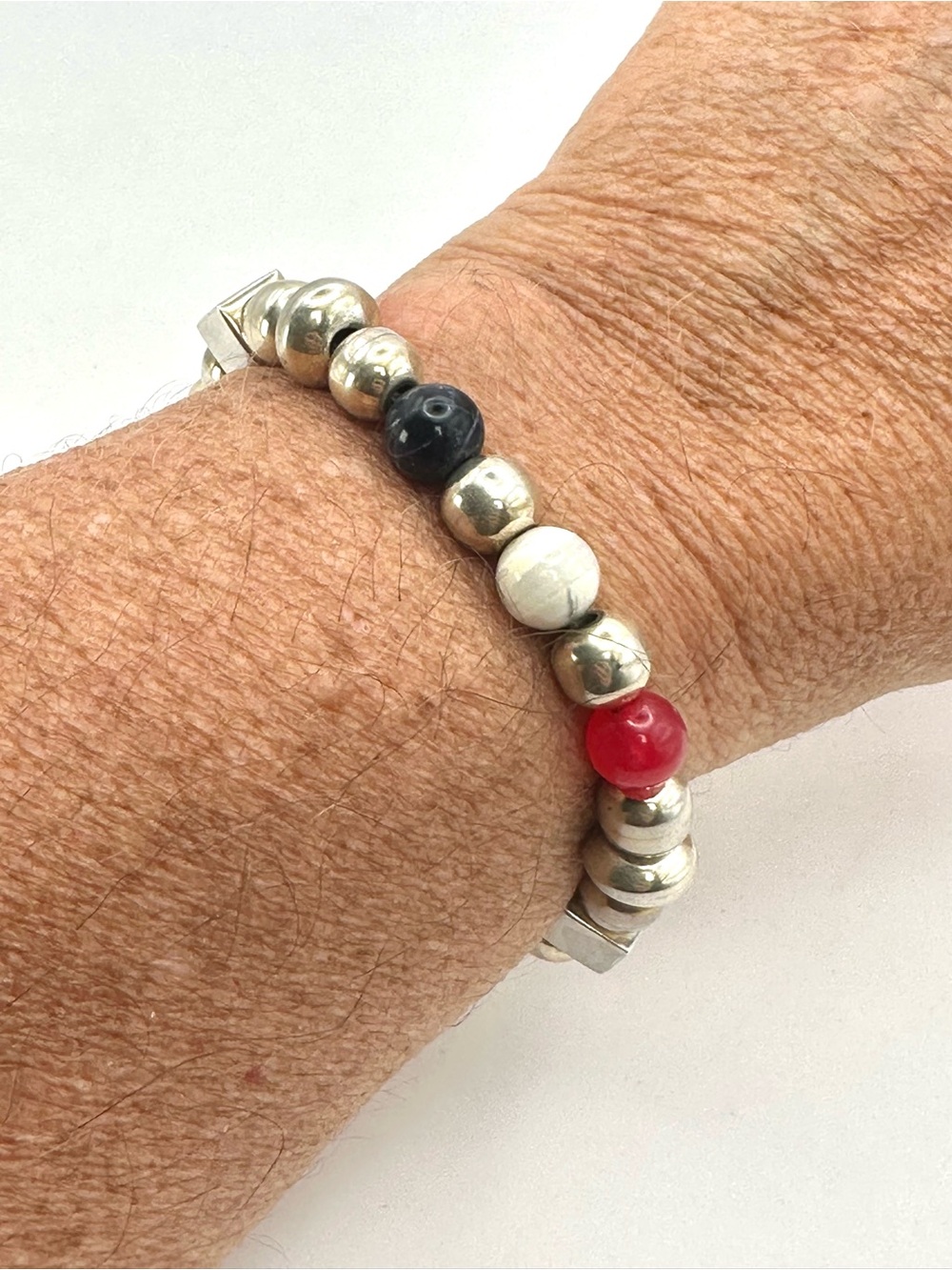Silpada Retired VINTAGE B0734 Sterling Silver , Stone , Heart Charm Bracelet - Picture 7 of 8